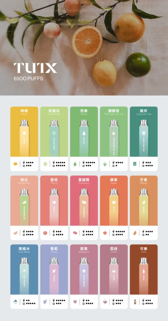 TUTX 拋棄式電子煙6500口｜持久續航免維護｜大容量免充電設計-1